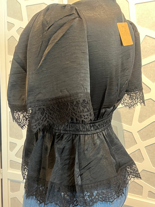 Lace detail blouse