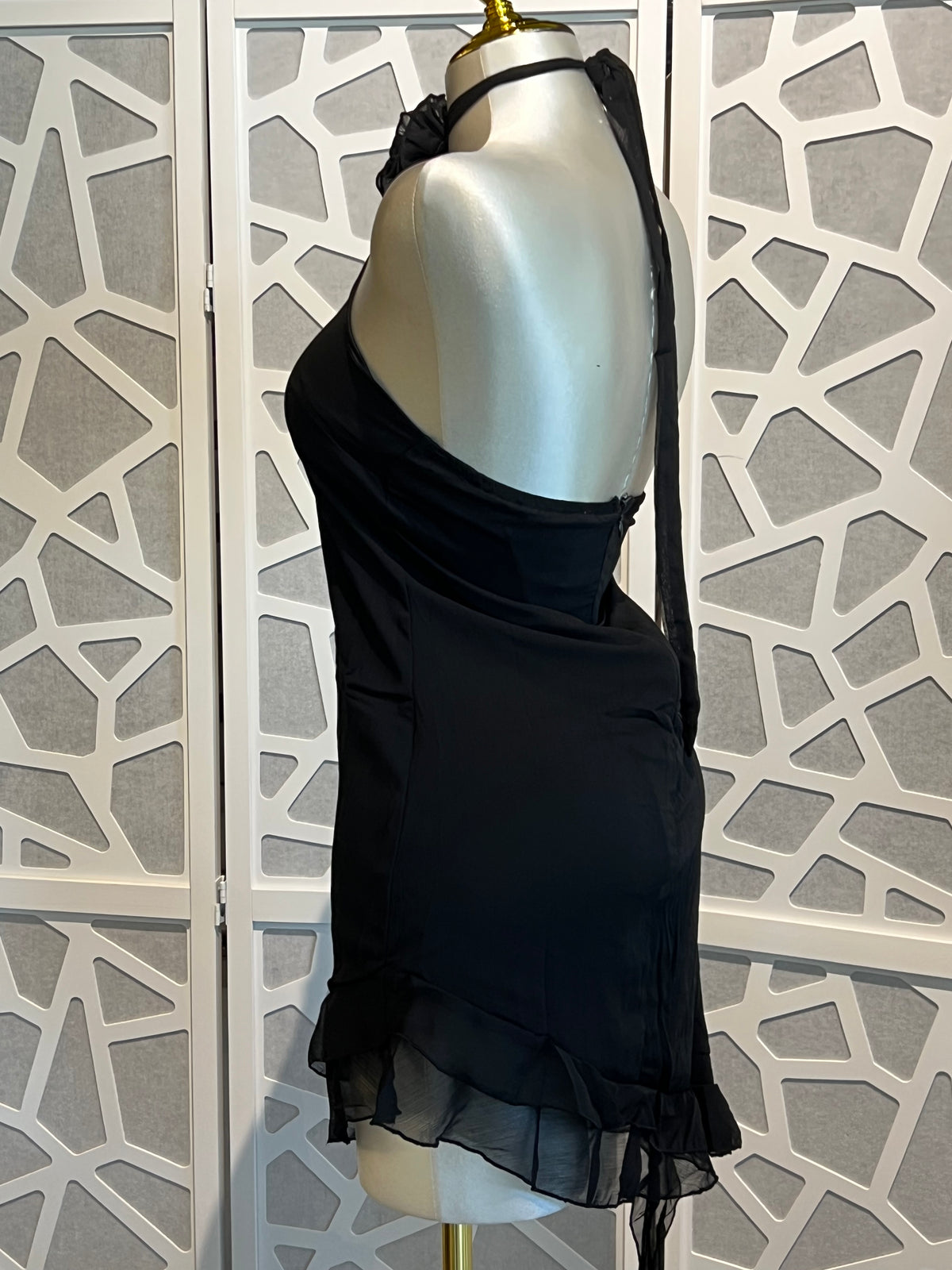 FLOR MINI BLACK DRESS