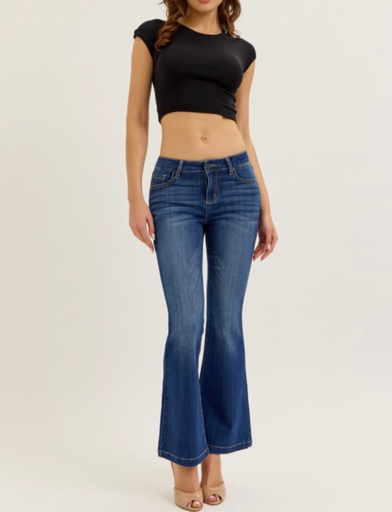 Petite Mid Rise Flare