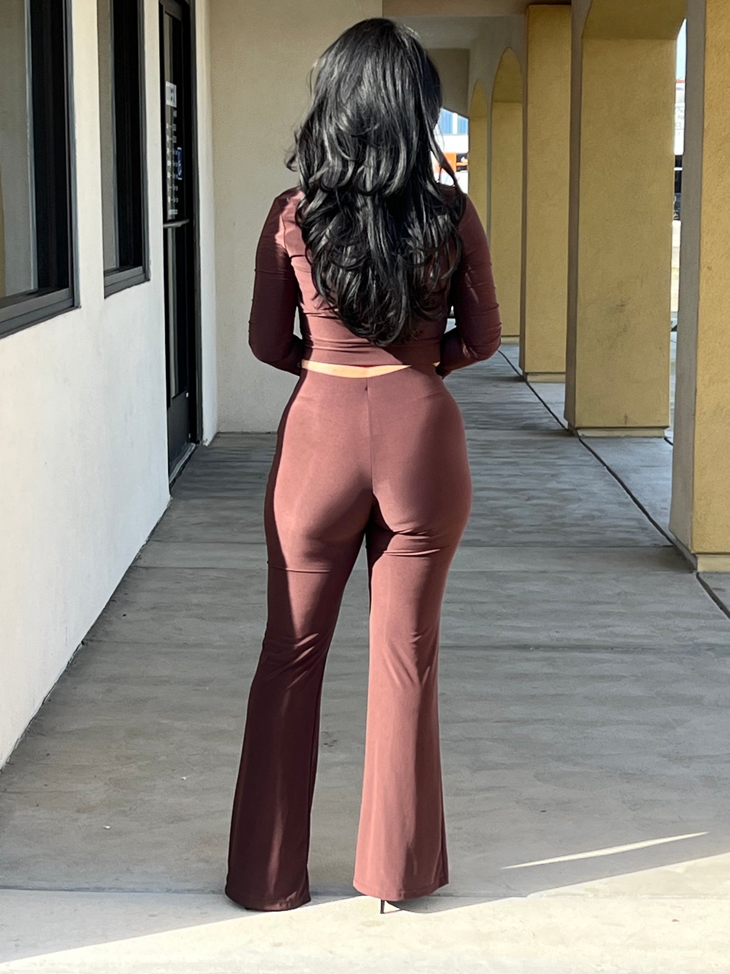 Long Sleeve Crop Top & Pants Set