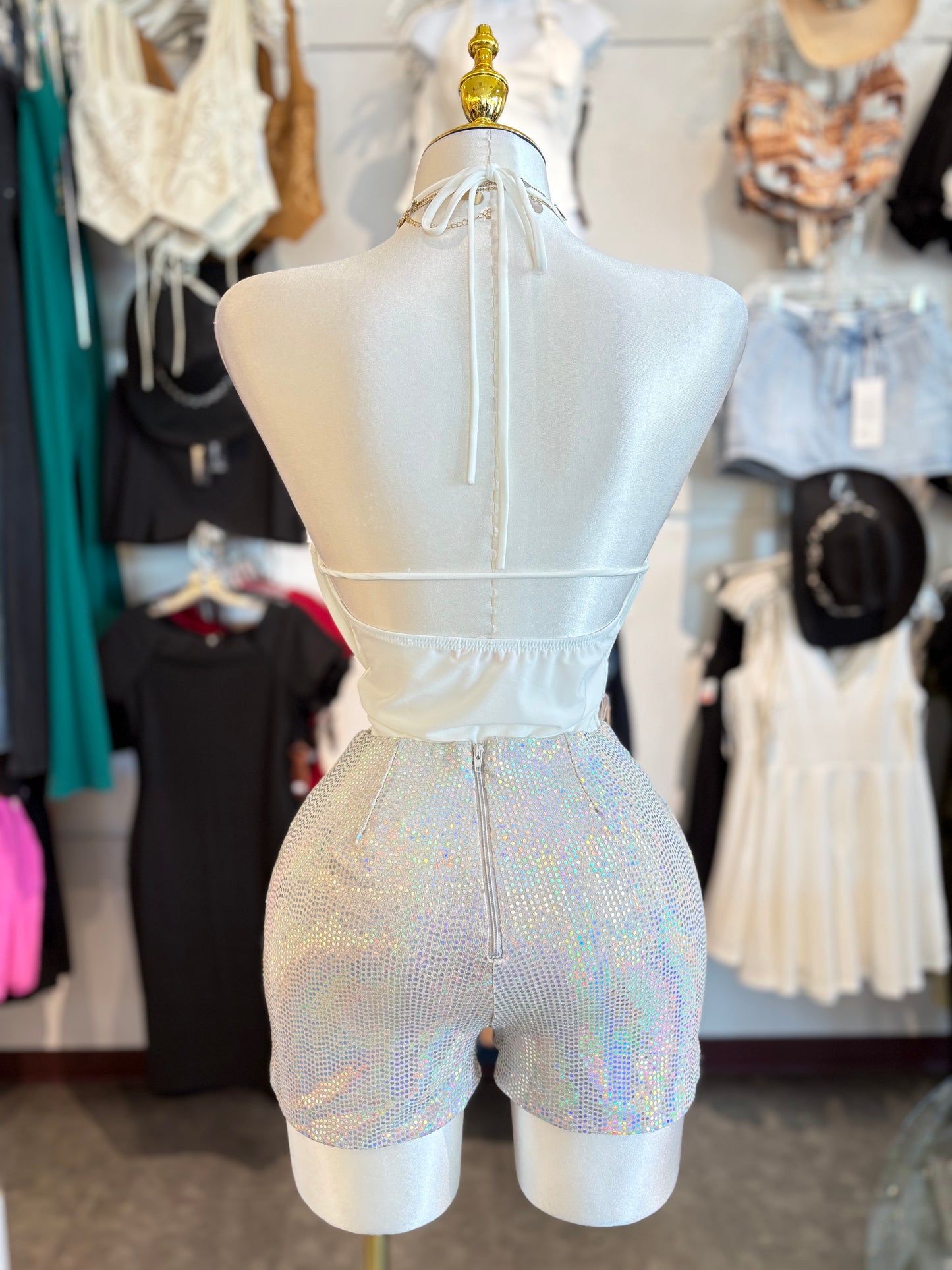 Sequin shorts