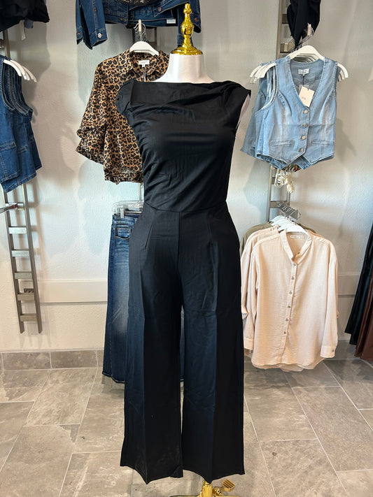 Asymmetrical Neckline Jumpsuit