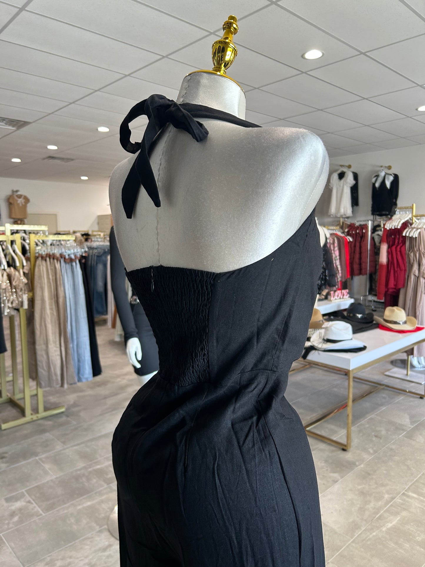 Halter Neck Wide-leg Jumpsuit