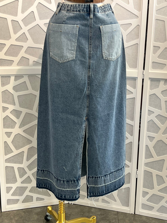 DENIM MAXI SKIRT