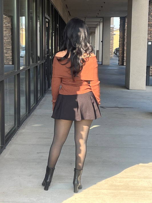 Off shoulder sweater top