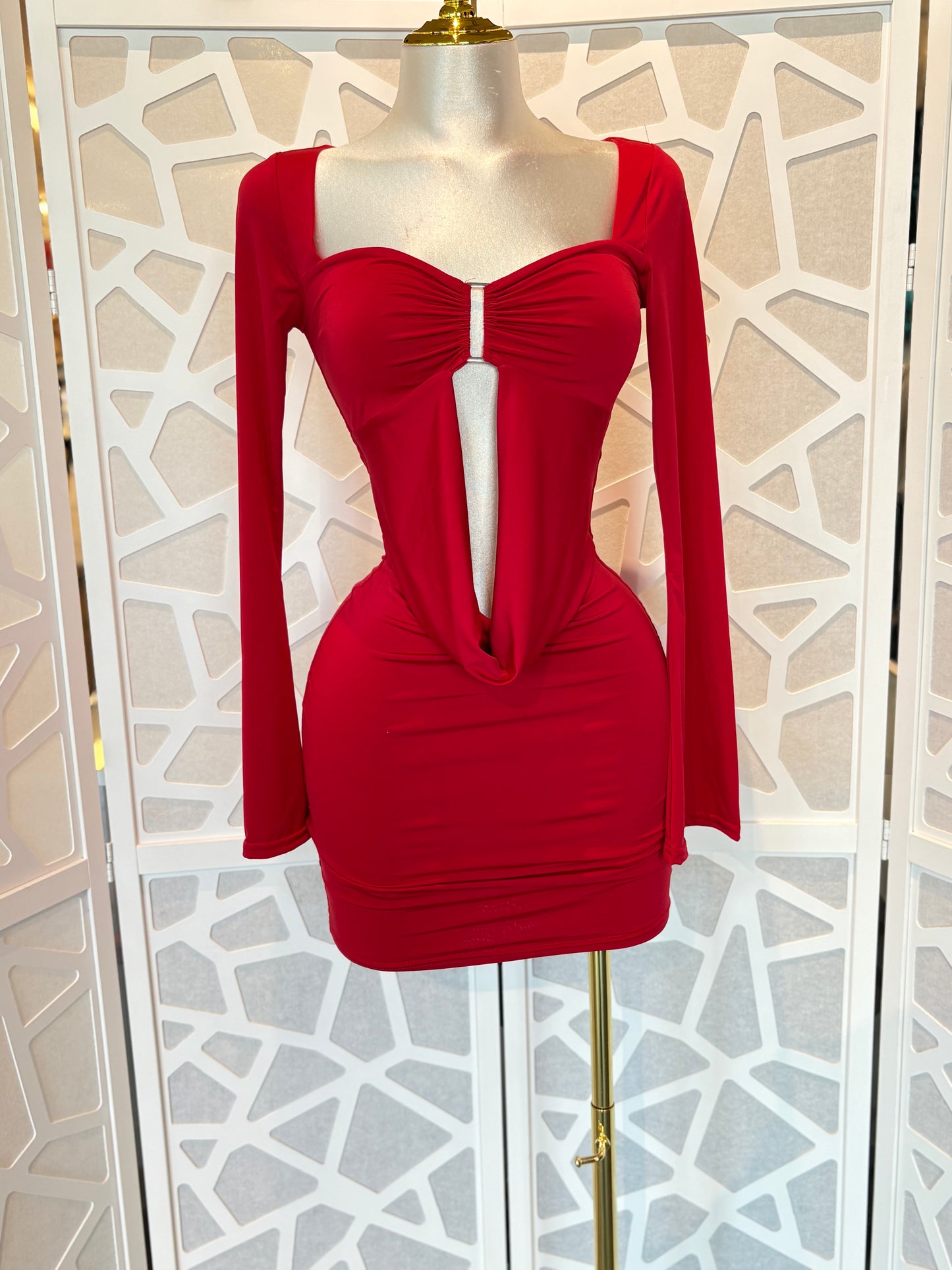 BE MINE FRONT CUT OUT DETAIL MINI DRESS