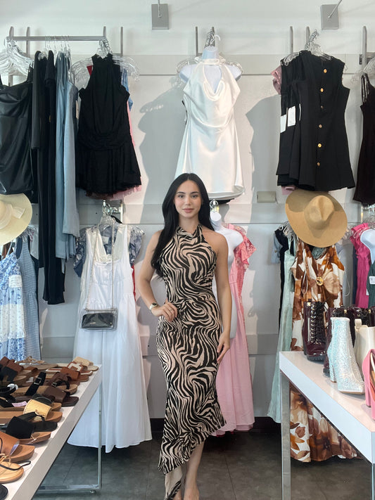 Larissa open back midi dress