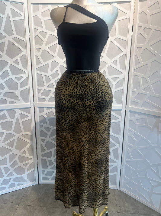 Cheetah maxi skirt