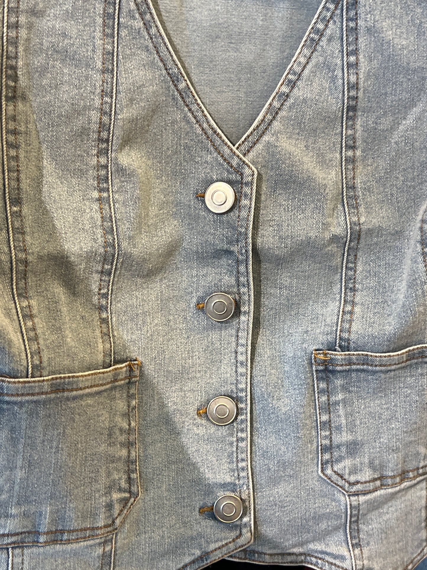 LIGHT WASH DENIM VEST
