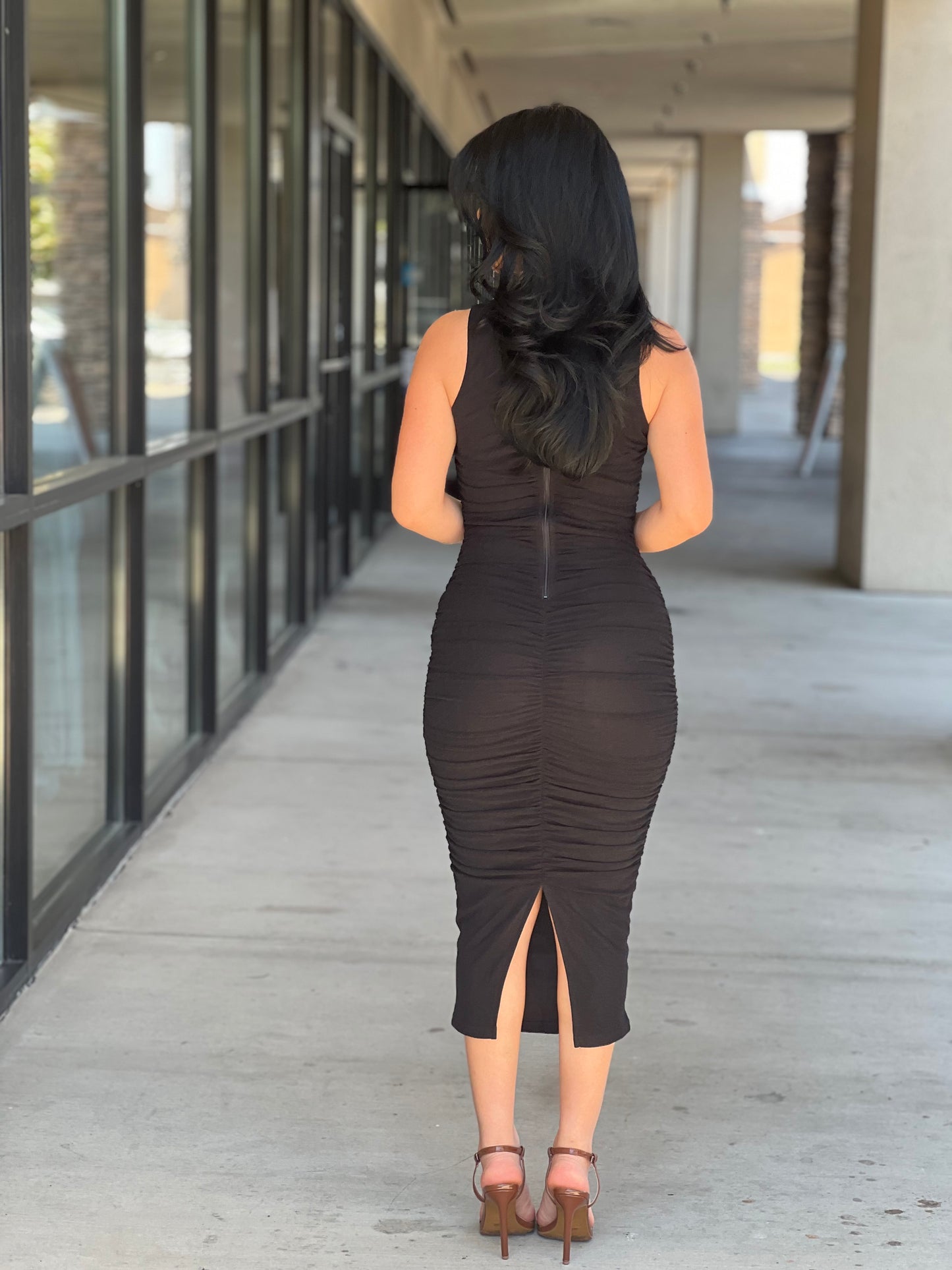 Never lose you midi sleeveless dress