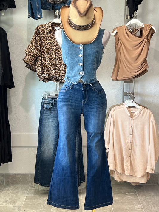 Petite Mid Rise Flare