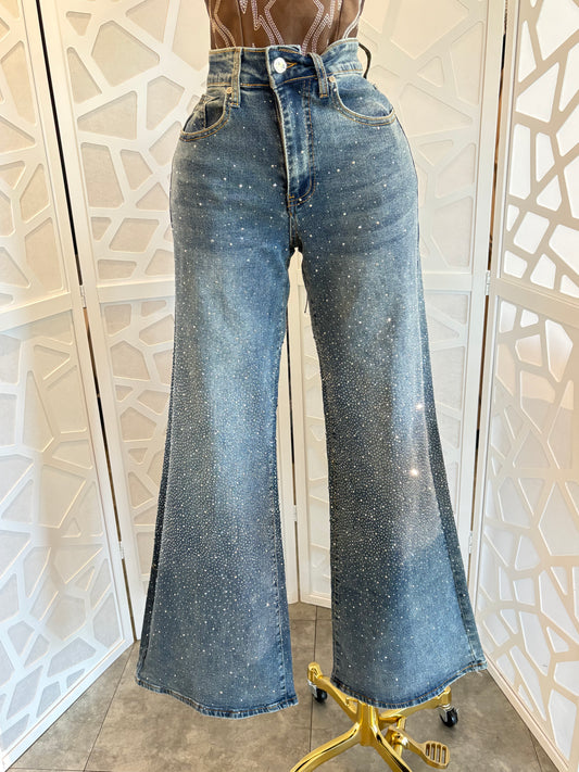 SUPER FLARE CRYSTAL JEANS