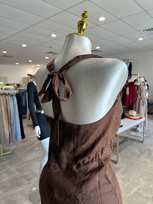 Halter Neck Wide-leg Jumpsuit