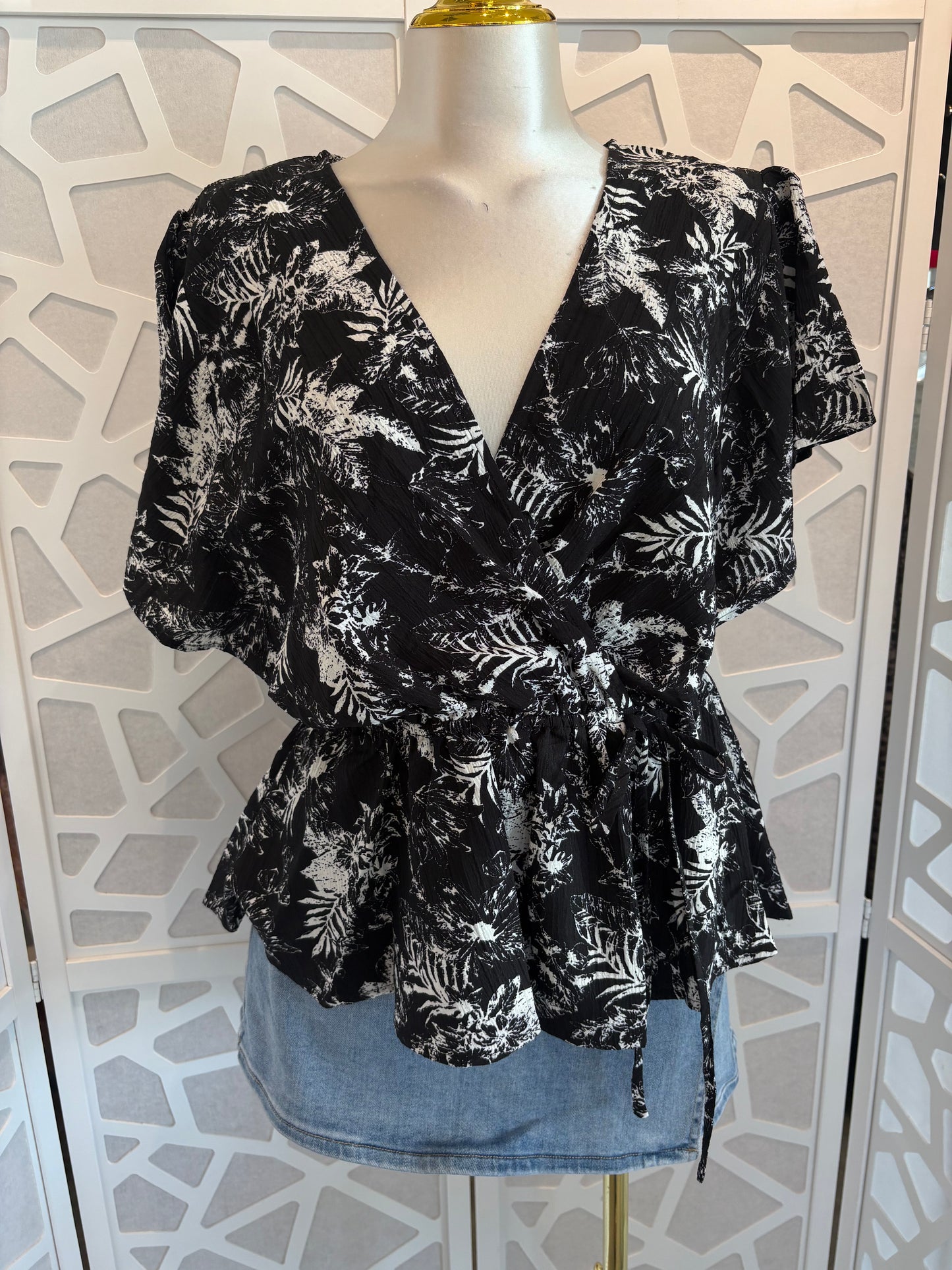 Floral print blouse PLUS SIZE