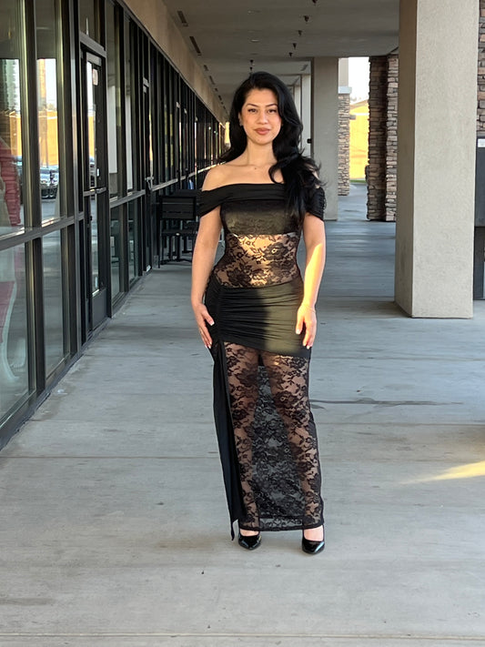 Sabrina lace dress