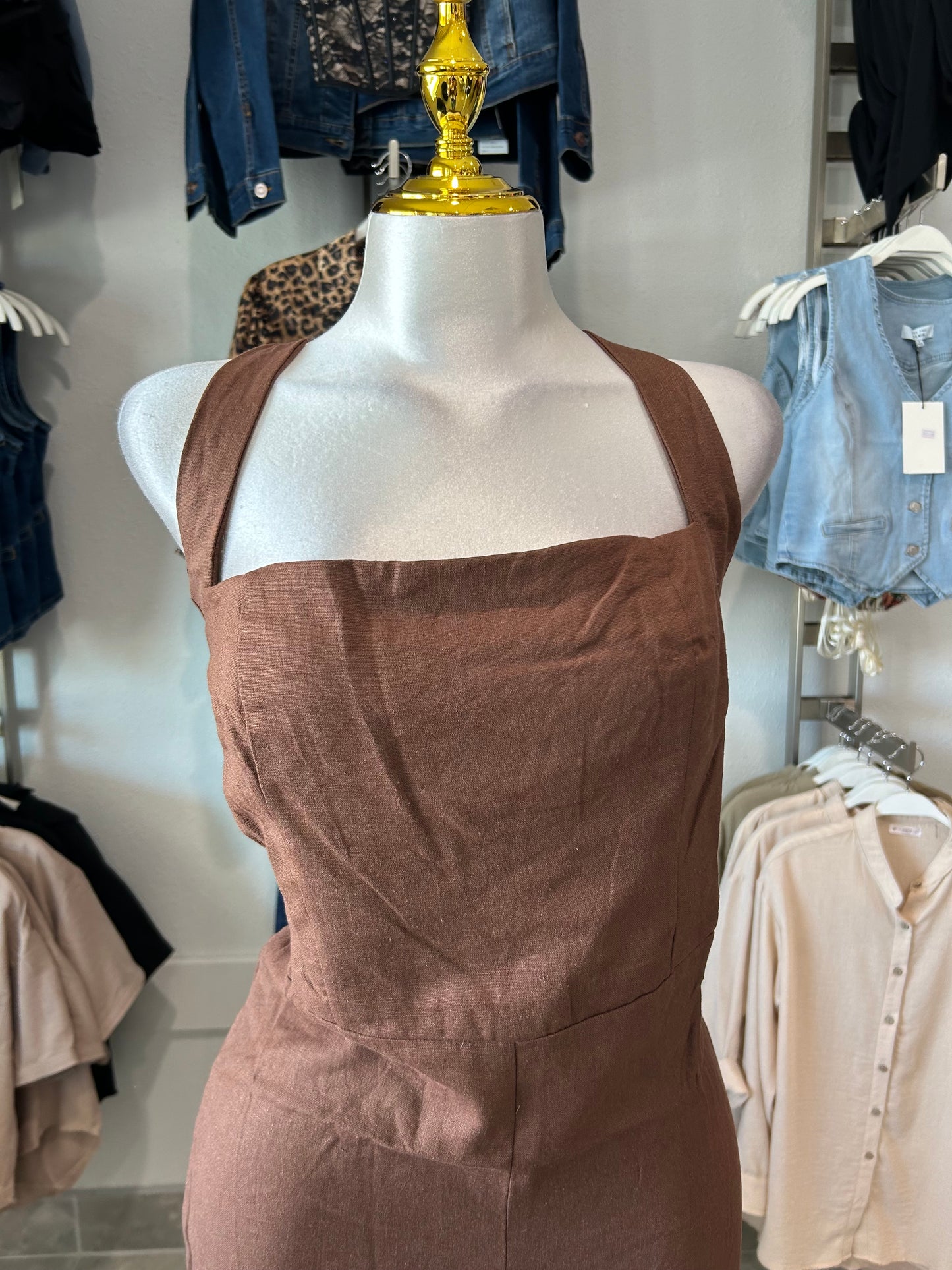 Halter Neck Wide-leg Jumpsuit