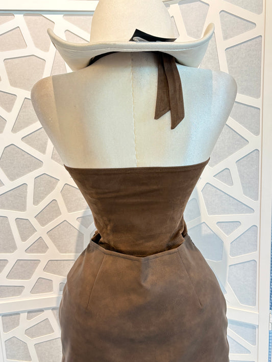 SAMARA SUEDE HALTER TOP