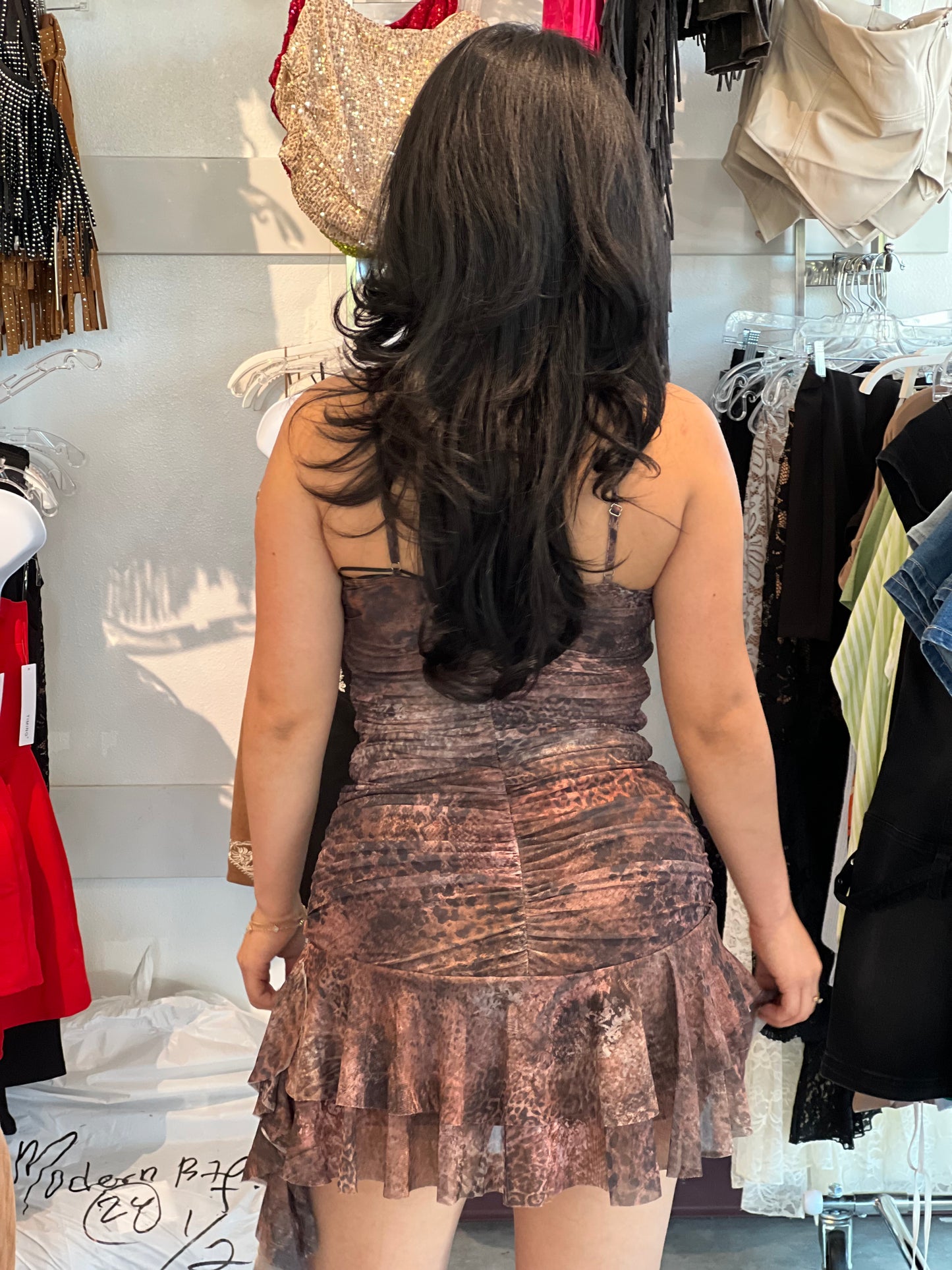 PRINTED MINI DRESS