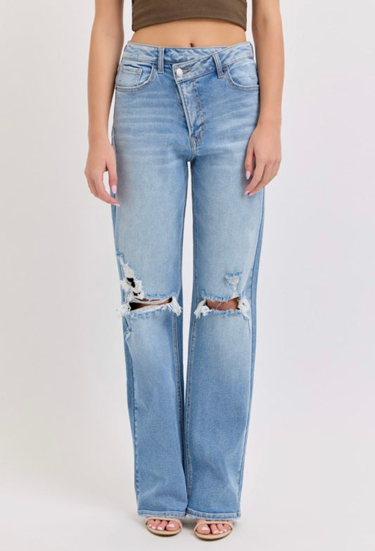 High Rise Dad Jean With Re-positioned C.f Closure