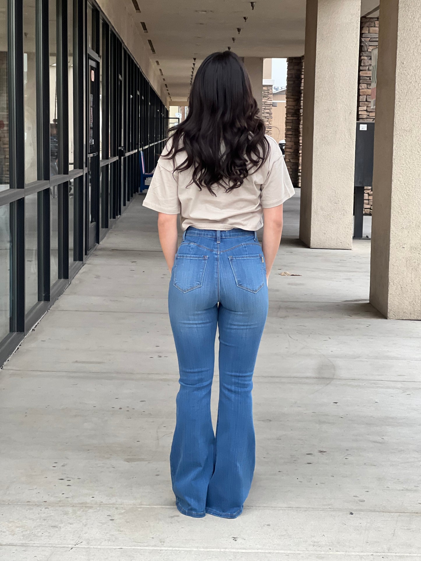 High Waisted Core Flare Jeans