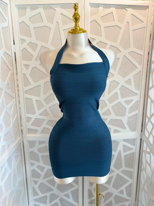 Bandage halter mini dress