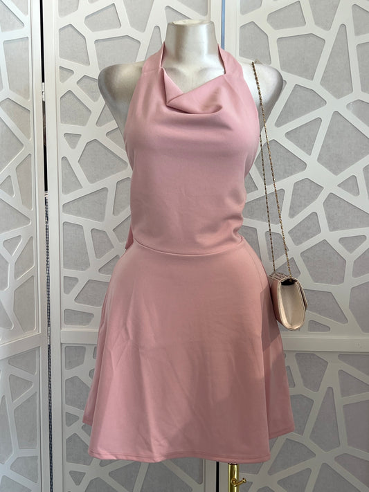 Open back mini dress