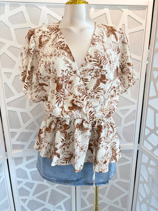 Floral print blouse PLUS SIZE