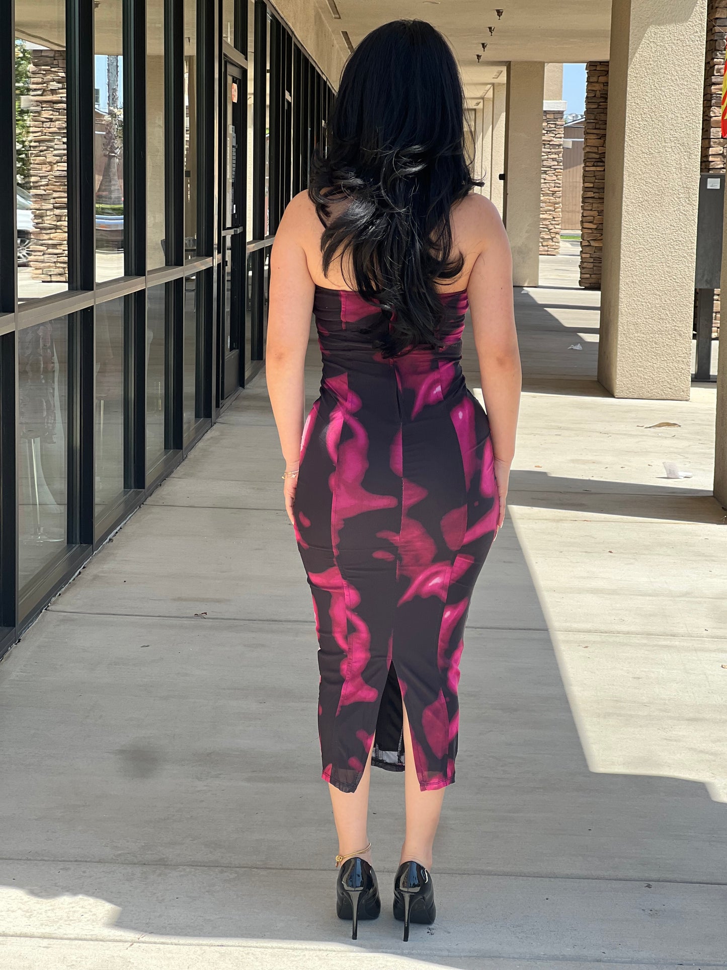 ANA CORSET MIDI DRESS