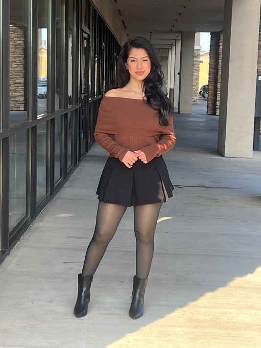 Off shoulder sweater top