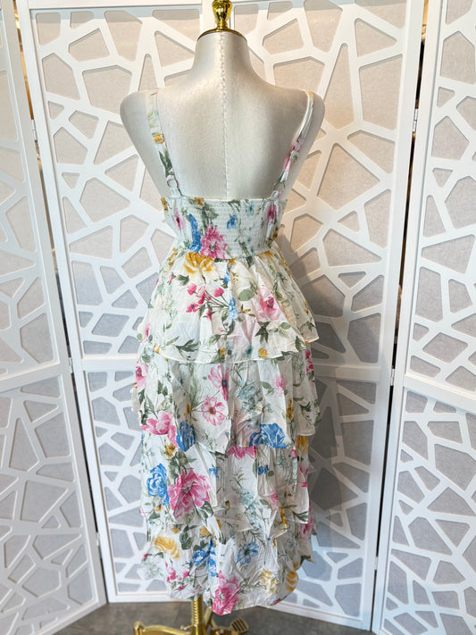 Floral tiered maxi dress