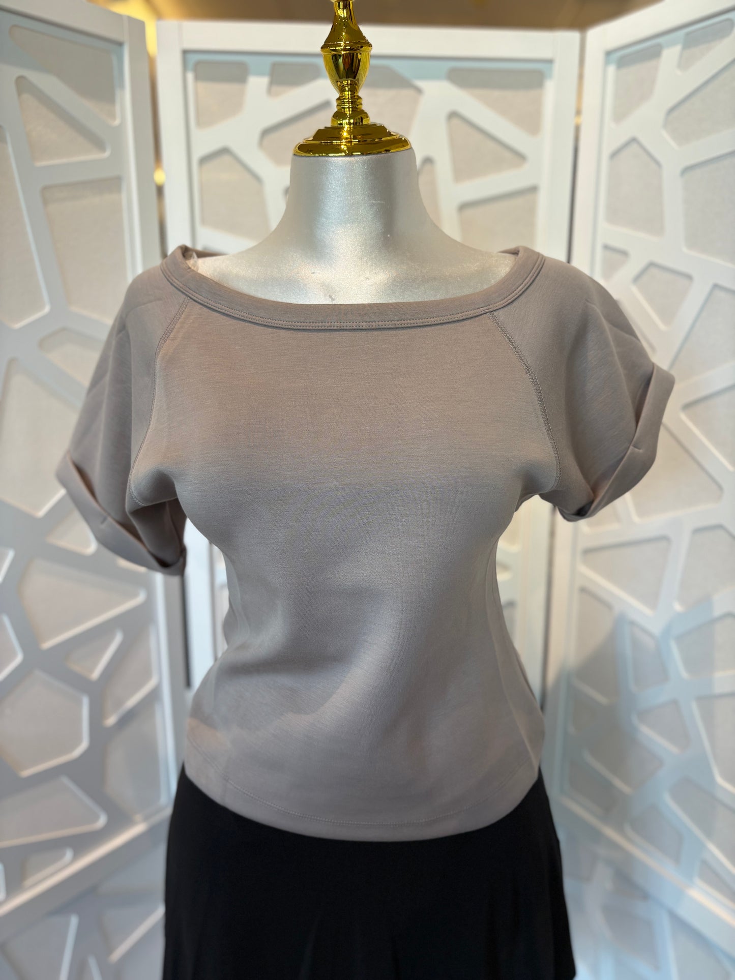 Crystal cuff sleeve top