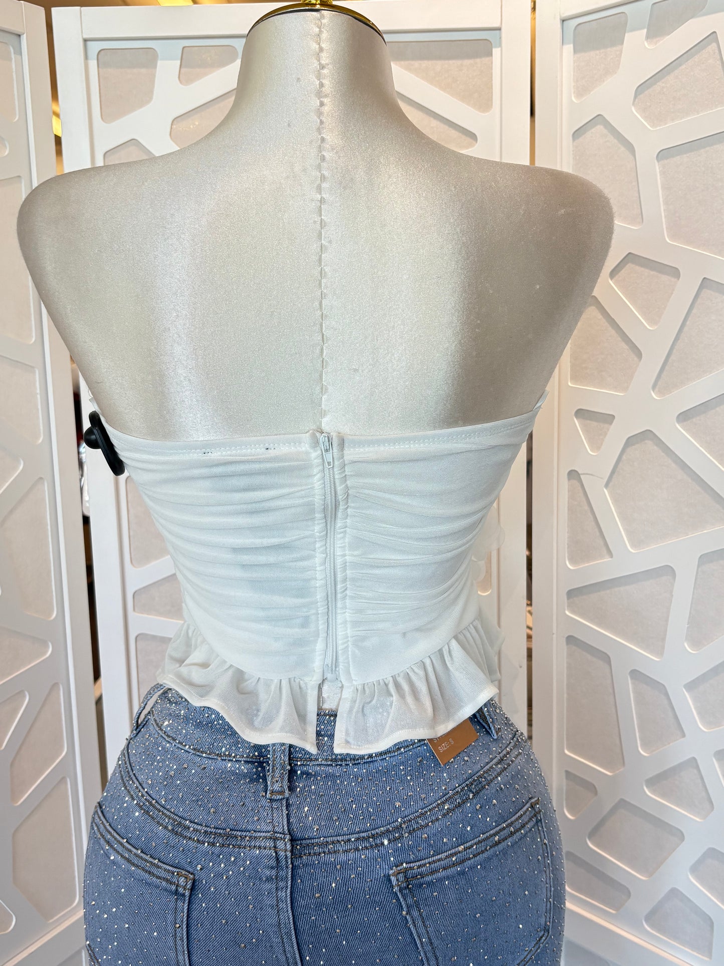 Rose detail top