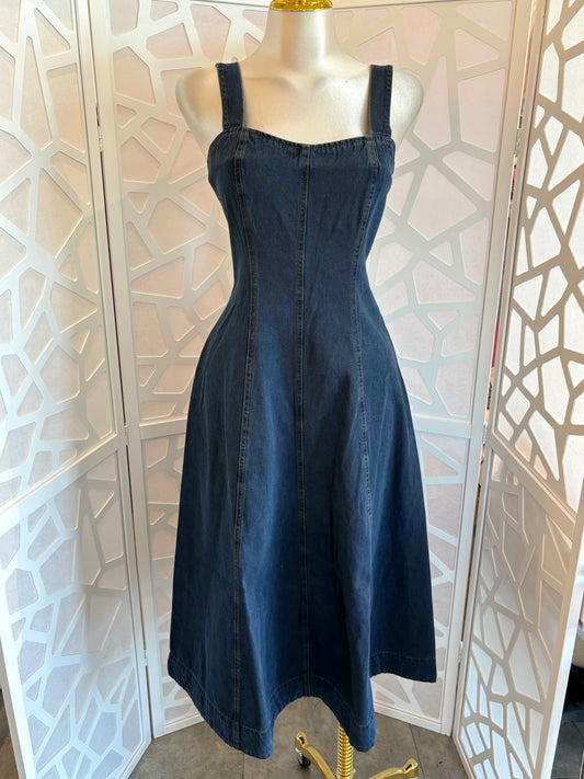 Maya midi denim dress