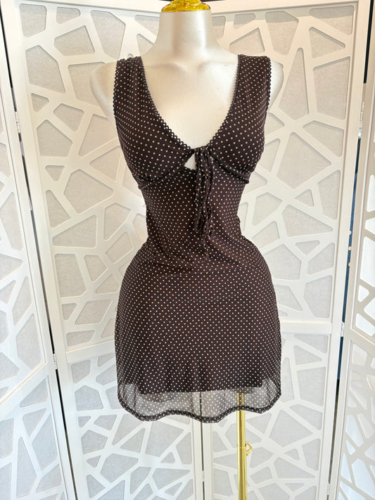 Polka dot mini dress