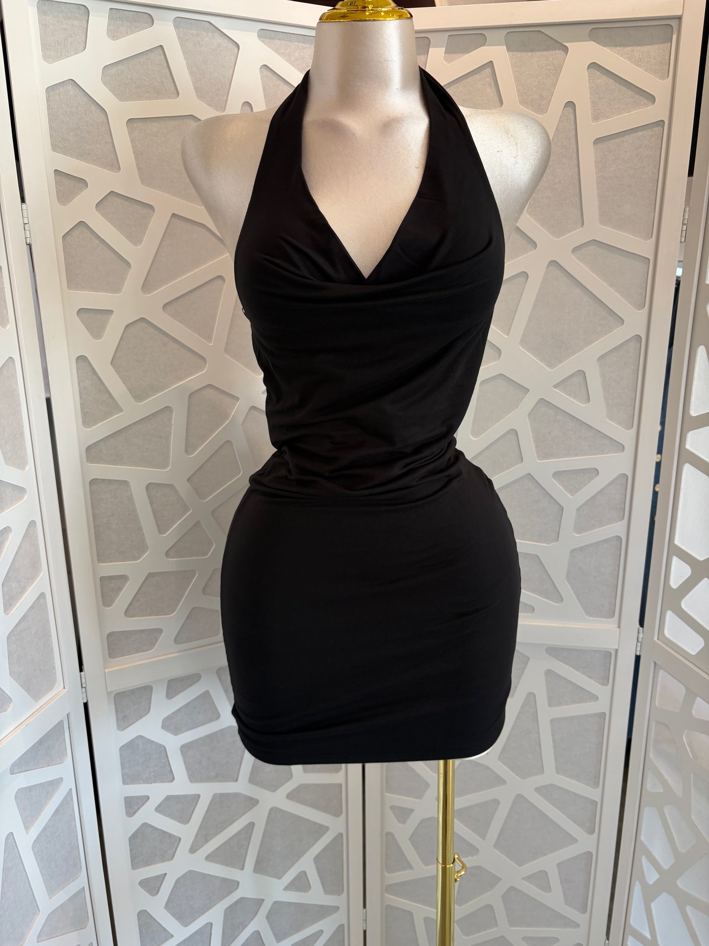 Double lined halter dress