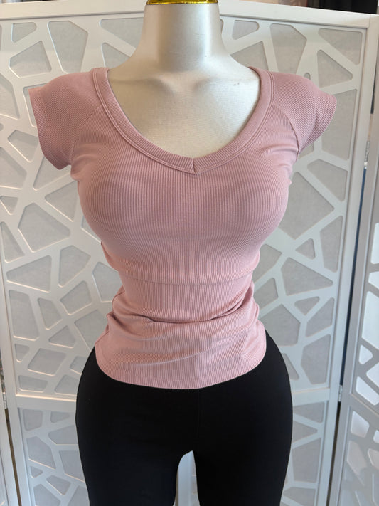 Ribbed V-Neck top