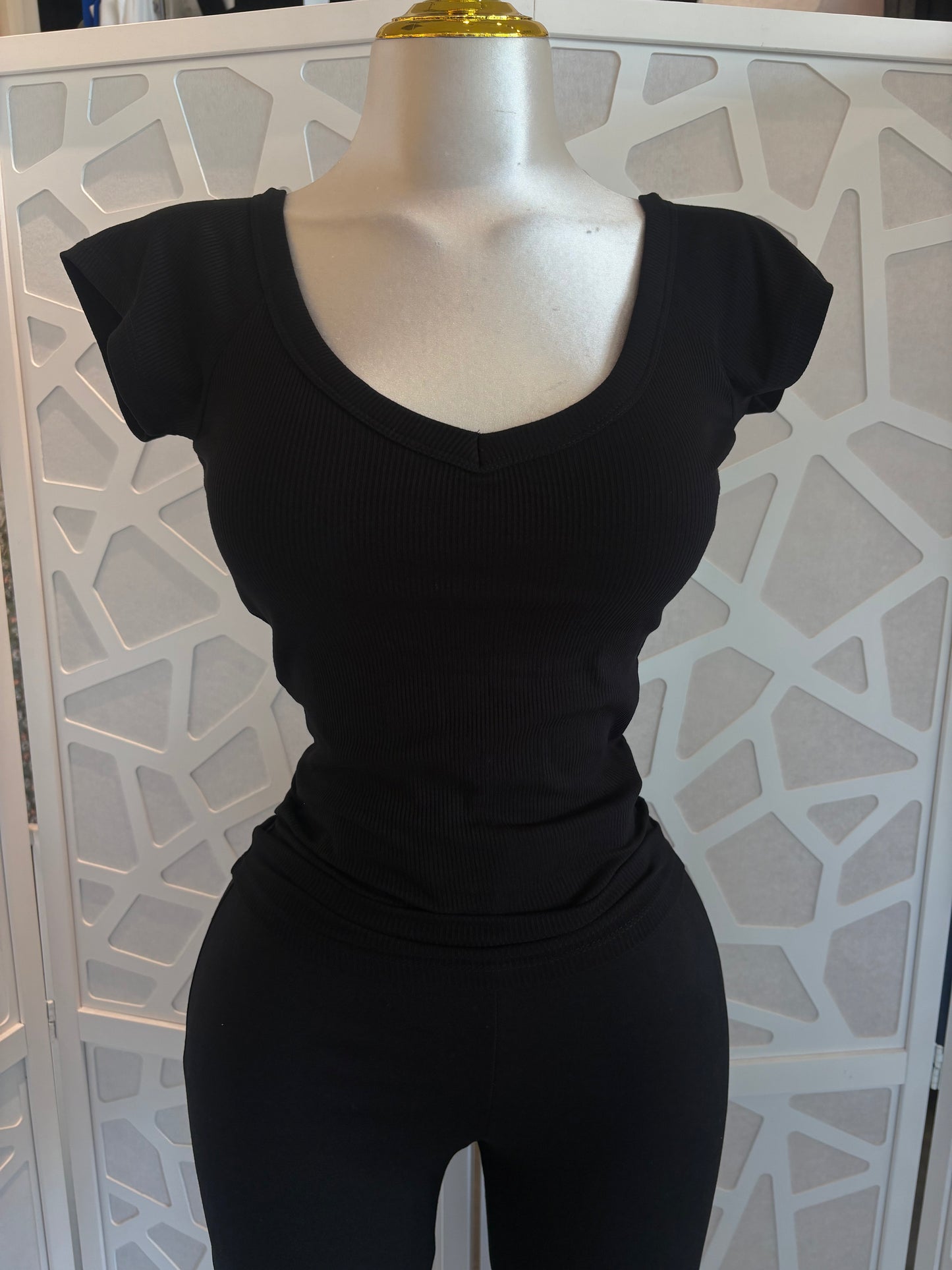 Ribbed V-Neck top