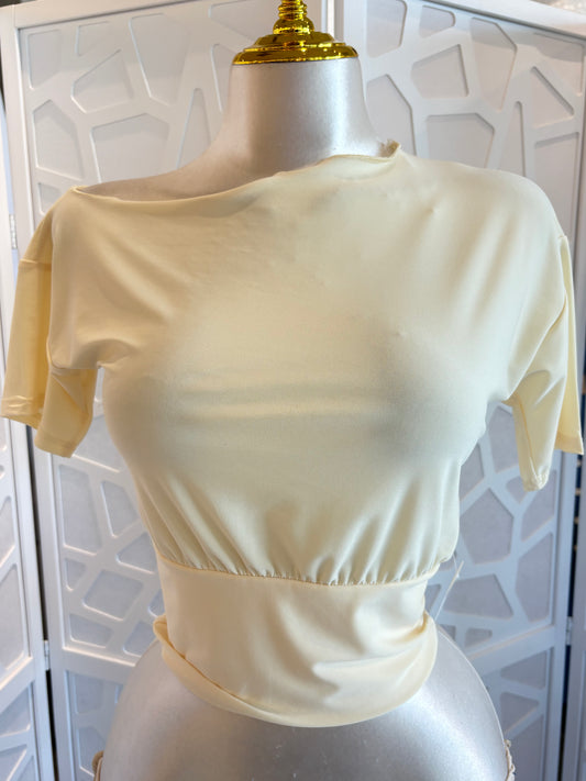 Laura waist ruched short sleeve top