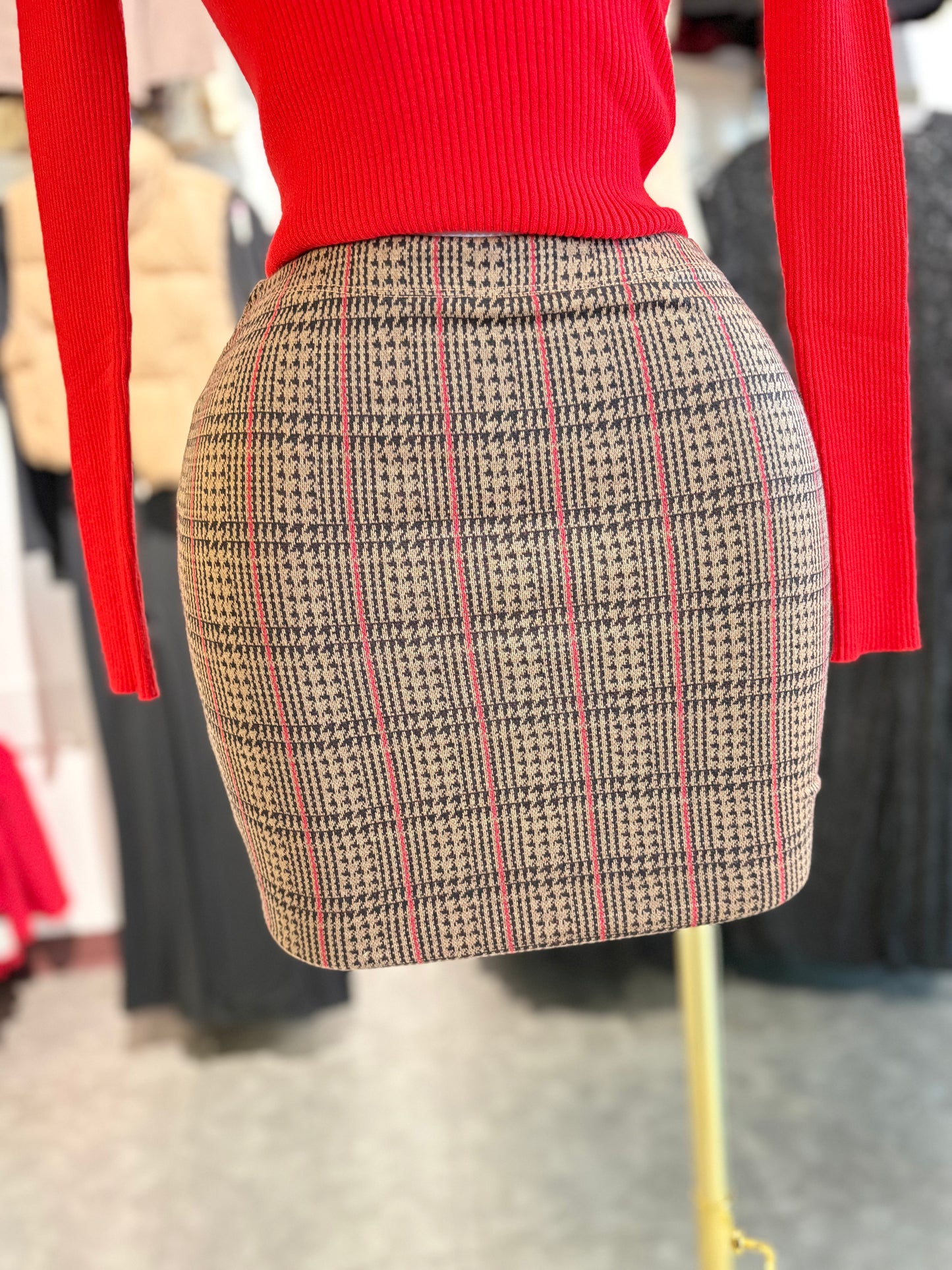 Penelope plaid skirt