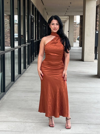 Elegance front drape detail dress