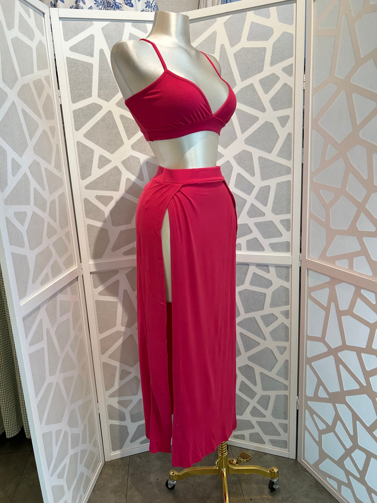 Hawaii two piece set (FUCHSIA PINK)
