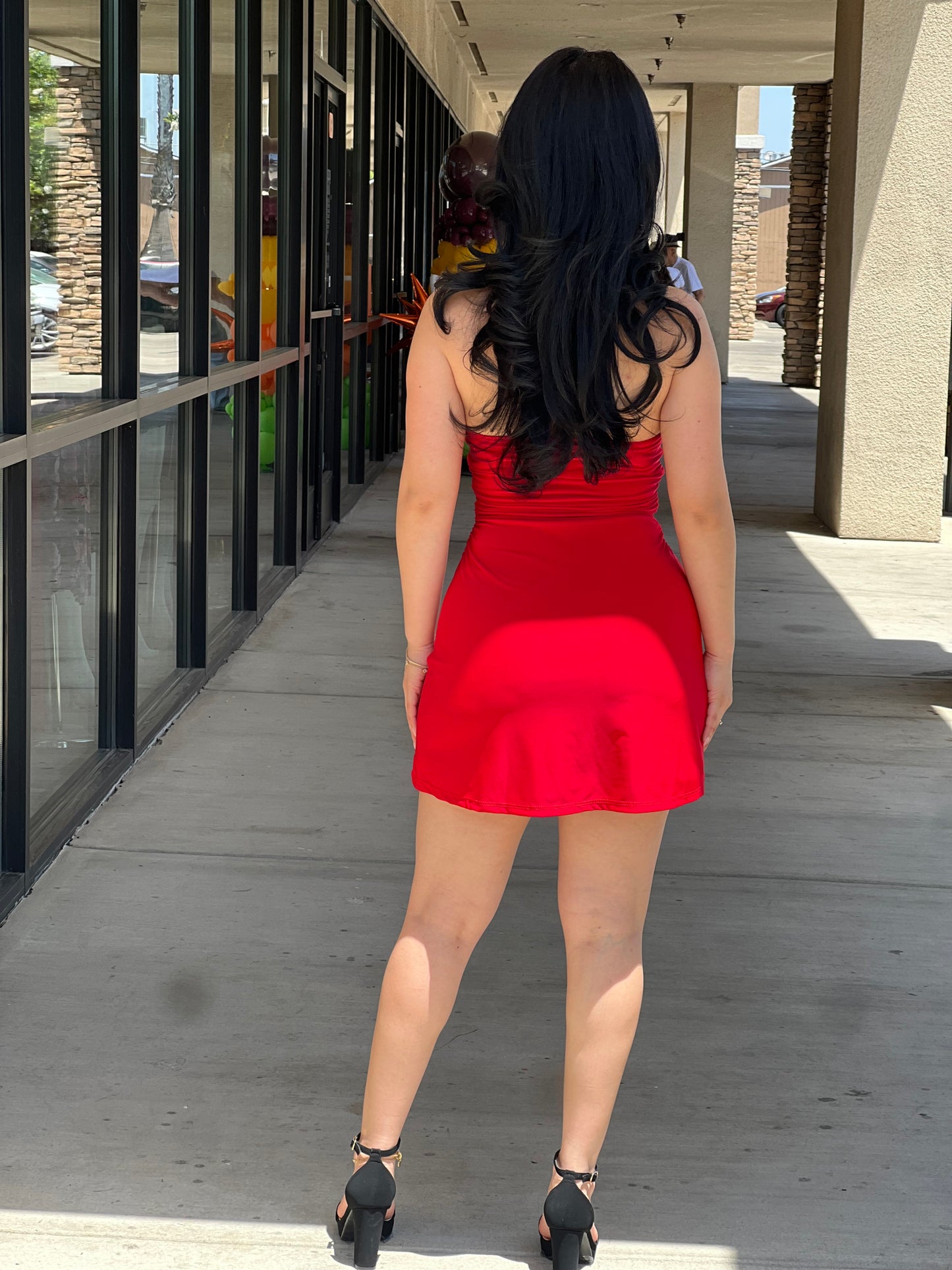 Monica halter mini dress