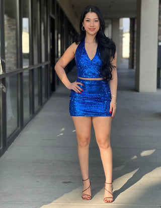 SEQUIN DEEP ROYAL SET