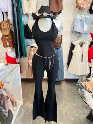 KIRA BUCKLE HALTER TOP