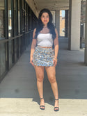 Sequin Chainmail Mini Skirt