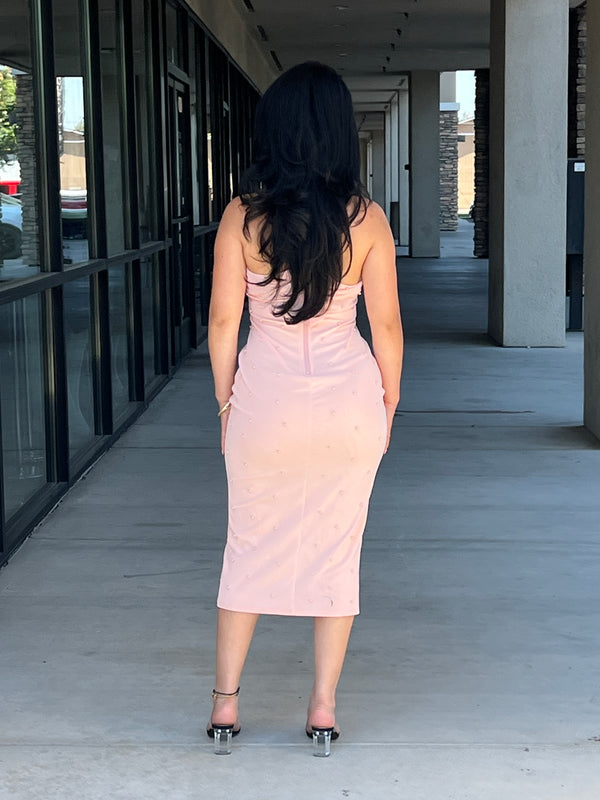 Pale blush maxi dress
