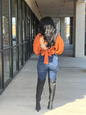 SHARON OPEN BACK SWEATER TOP
