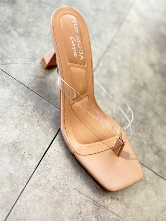 CLEAR NUDE HEEL