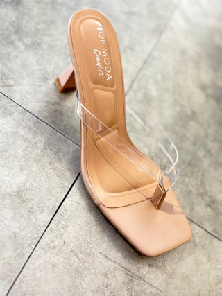 CLEAR NUDE HEEL