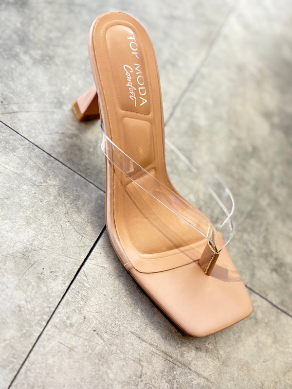 CLEAR NUDE HEEL